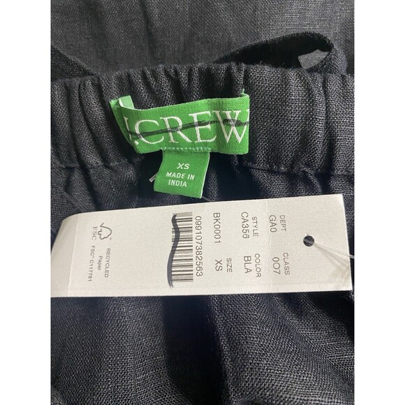 J. Crew Bow Back Linen Top Cropped Square Neck Flowy Lightweight NWT XS - Picture 6 of 10